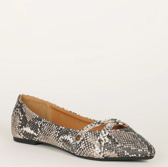 Snake strappy flat (animal print) - Picture 3 of 3